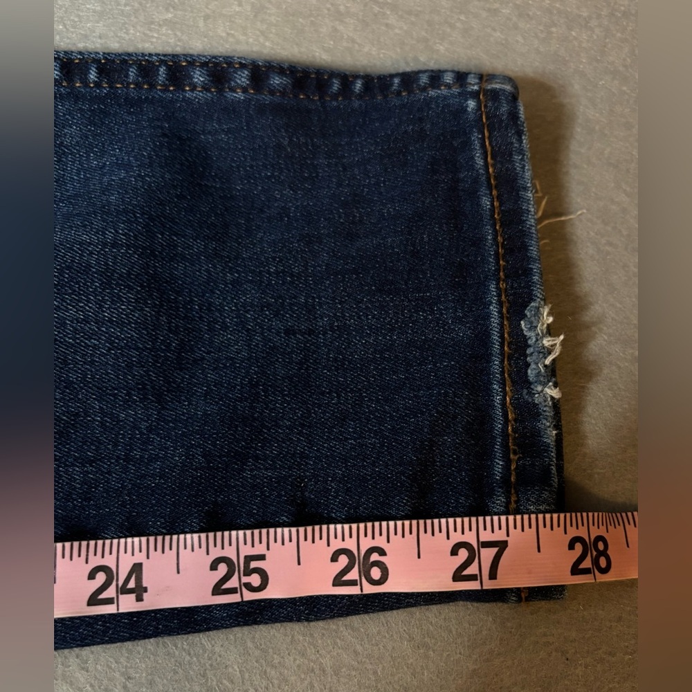 Madewell Jeans 29 Womens 9” HighRise Med/Dark Wash‎ Blue Denim Skinny Distressed - Picture 9 of 12